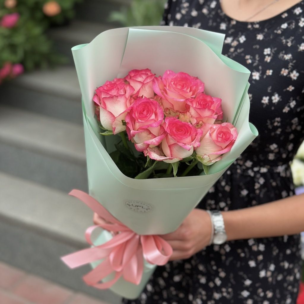 jumilia rose (7 pcs.), packaging, ribbon