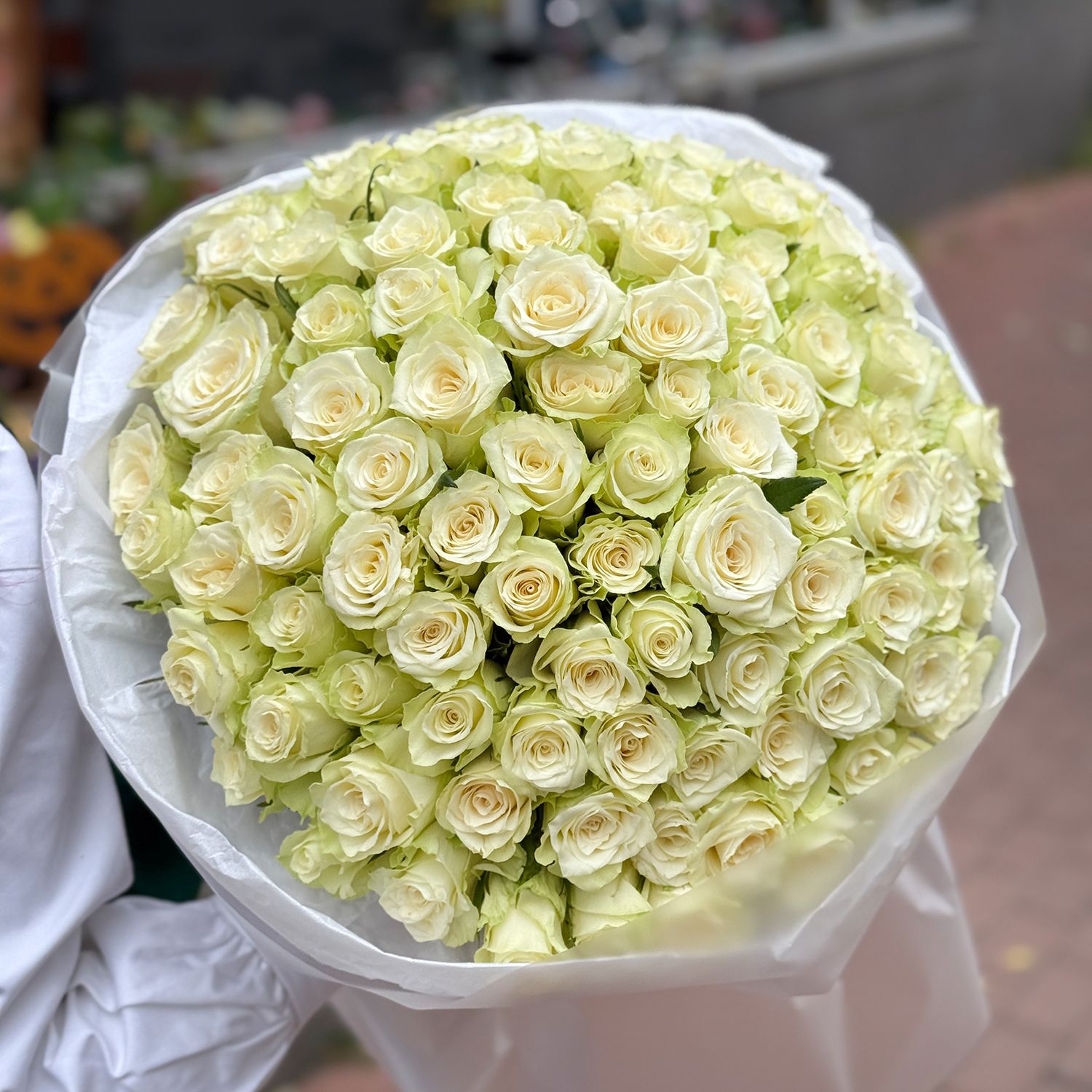 Bouquet 101 white roses Kenia