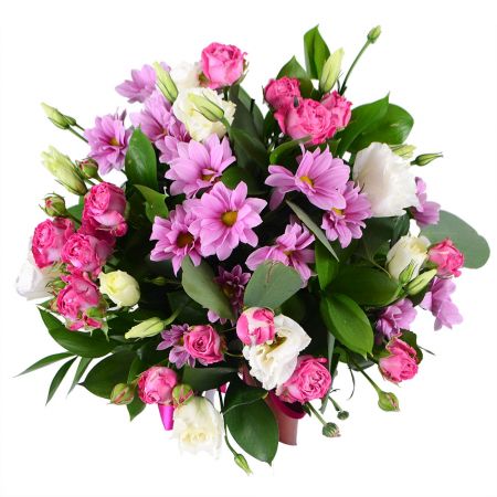 Pink bouquet of roses - fast worldwide shipping