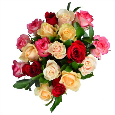 Order bouquet of multicolored roses in our online shop. Delivery!