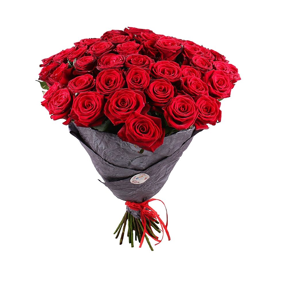 rose (50 pcs., packaging, ribbon)