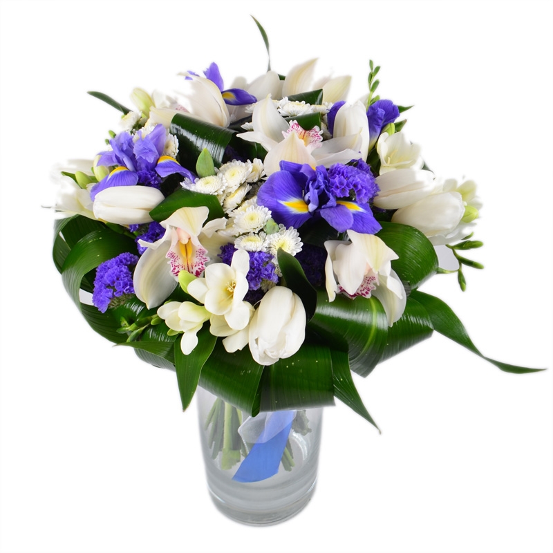 Bouquet White-and_blue