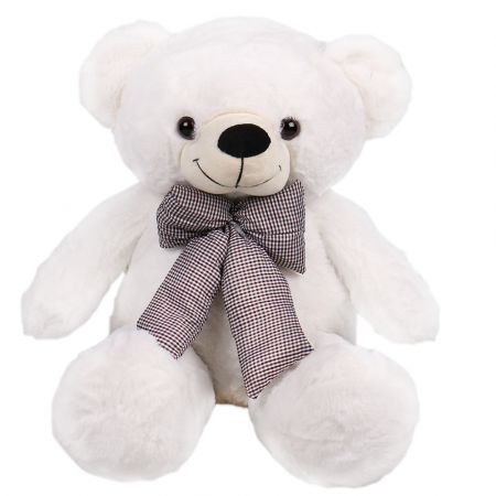 Product White teddy with a bow 60 cm