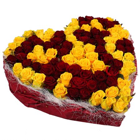 Bouquet Red and Yellow Heart