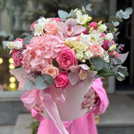 Bouquet Pink flower box