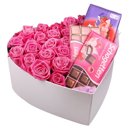 Bouquet Roses and chocolate