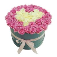 Bouquet Roses in box Heart surprise