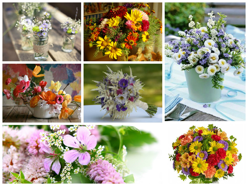 Bouquets with wild flowers